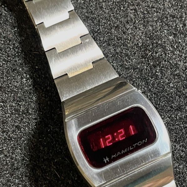 Hamilton Red Led Watch Vintage Led. Hamilton Stainless Steel,working | WatchCharts Marketplace