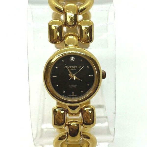 GIVENCHY Paris Diamond Quartz Gold Tone Watch | WatchCharts