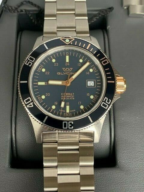 Spotless Glycine Combat Sub GL0271 Automatic Wrist Watch for Men