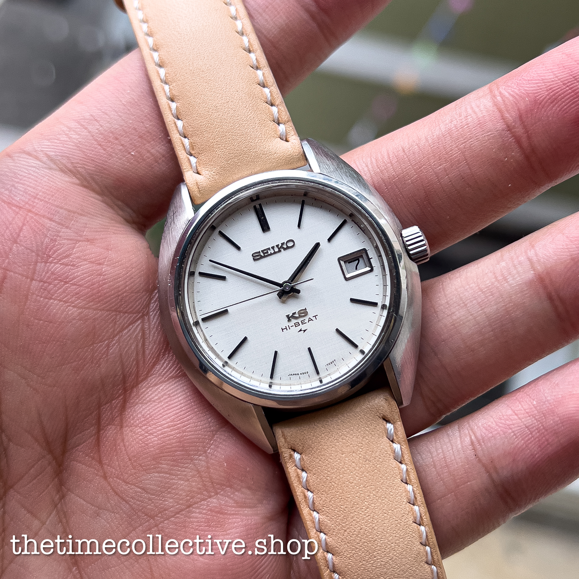 750 USD] FS: King Seiko 45KS Linen Dial 4502-7010 Hi-Beat 36000BPH