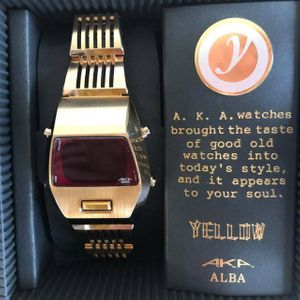 SEIKO ALBA AKA YELLOW 限定品 ダースベイダW670 Rare* Seiko ALBA AKA Limited *YELLOW* W670-4000 DARTH-VADER