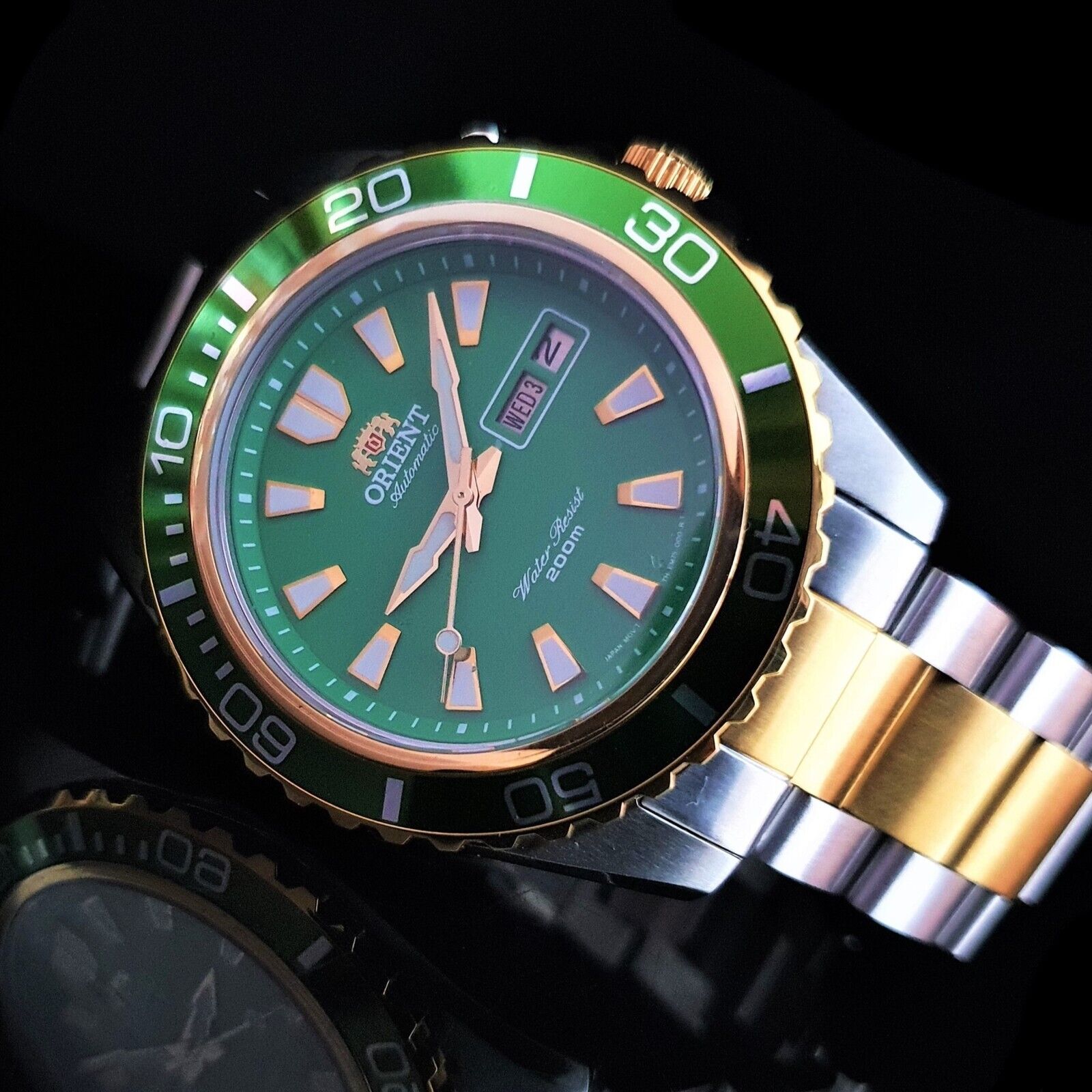 Orient MAKO XL Gold Japanese Watch Automatic 46943 Diver Men's