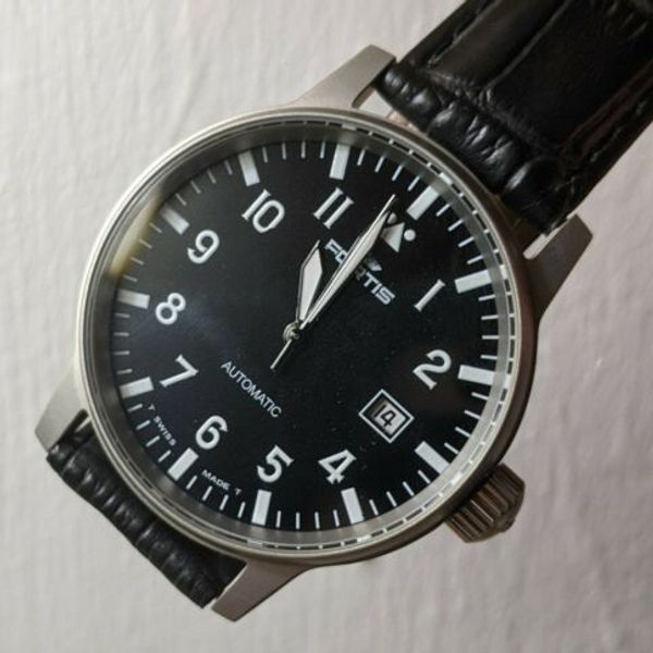 Cadran Fortis Noir 29,6 Mm – Pour Flieger 621.10.11, ETA 2893-2 – Neuf Suisse