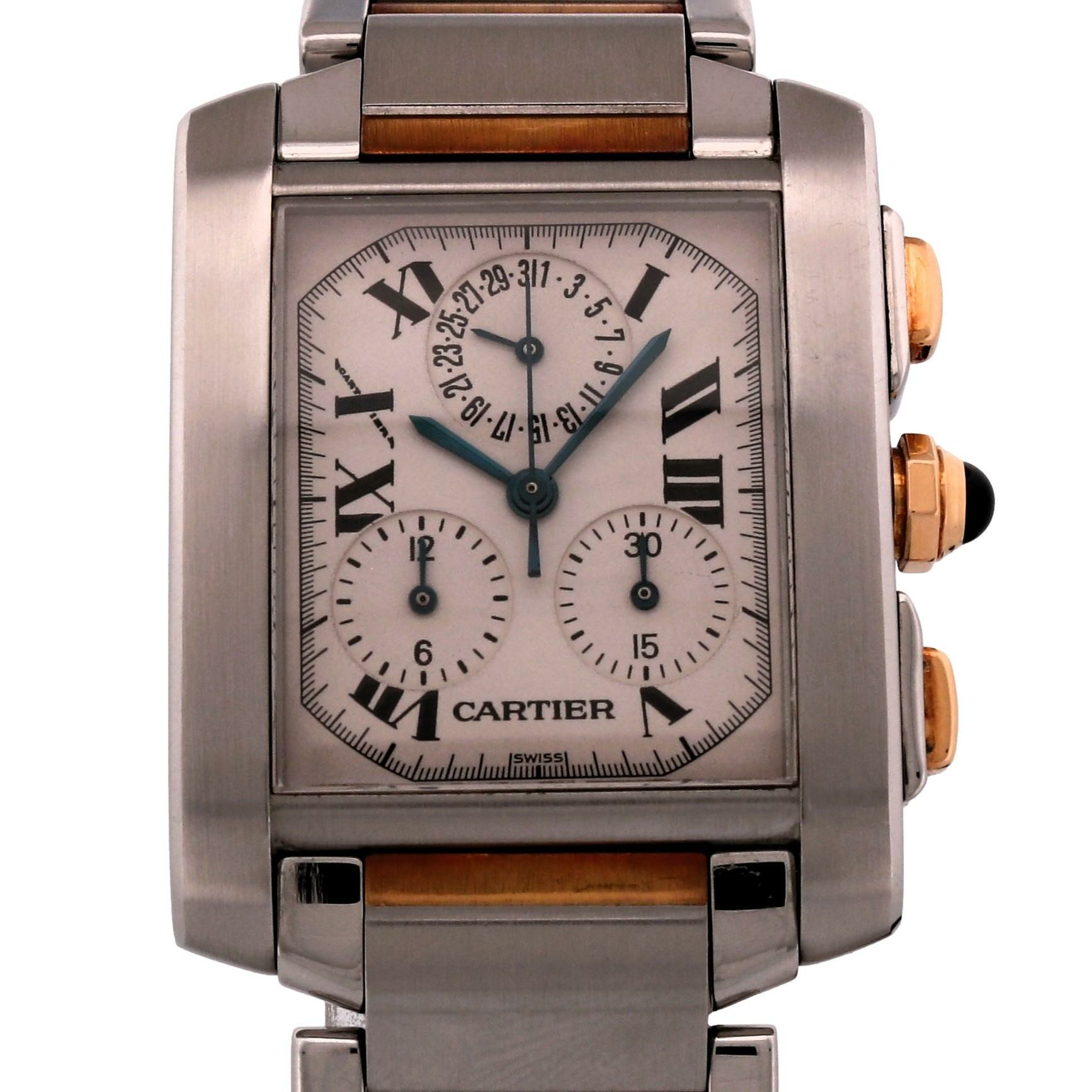 Cartier Tank Americaine Quartz 10018 268812 Men Watch Swiss