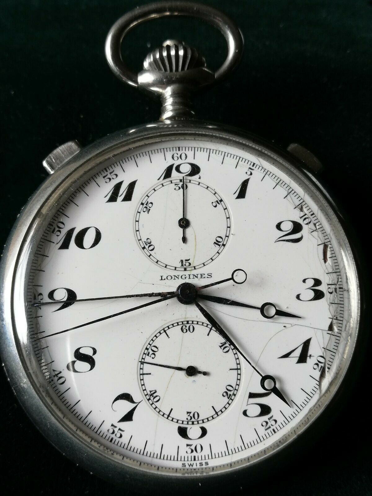 LONGINES pocket watch fraction of a second Rattrapante Chronograph