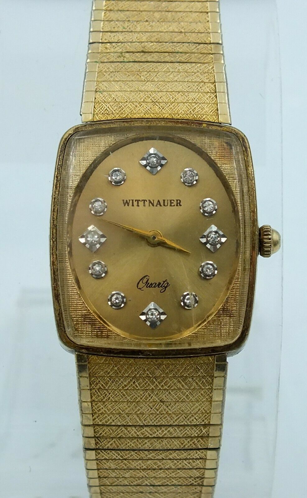 Wittnauer Longines Watch Vintage Diamonds Duchess 10K Gold