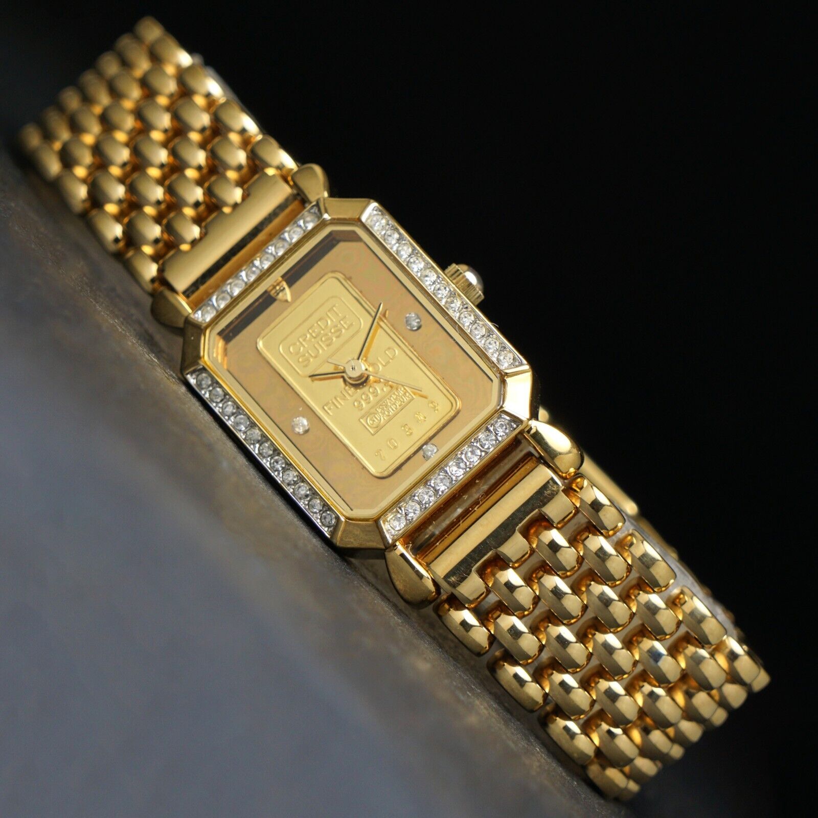 Croton Credit Suisse 1 Gram Fine Gold Ingot Lady s Bracelet Watch NO RESERVE WatchCharts Marketplace