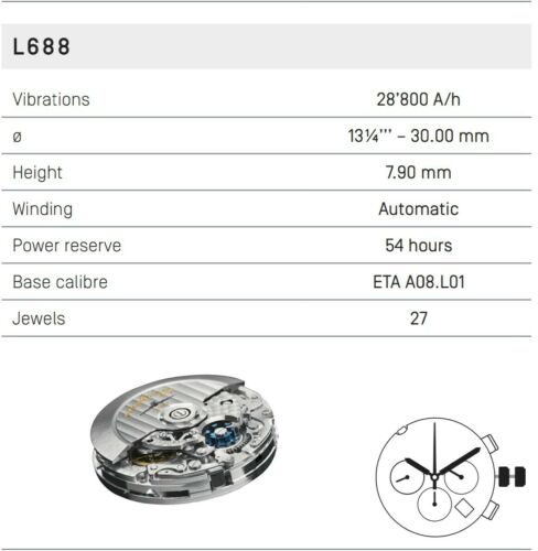 Eta 7750 Column aka A08.L01 Longines L688.2 Column Wheel