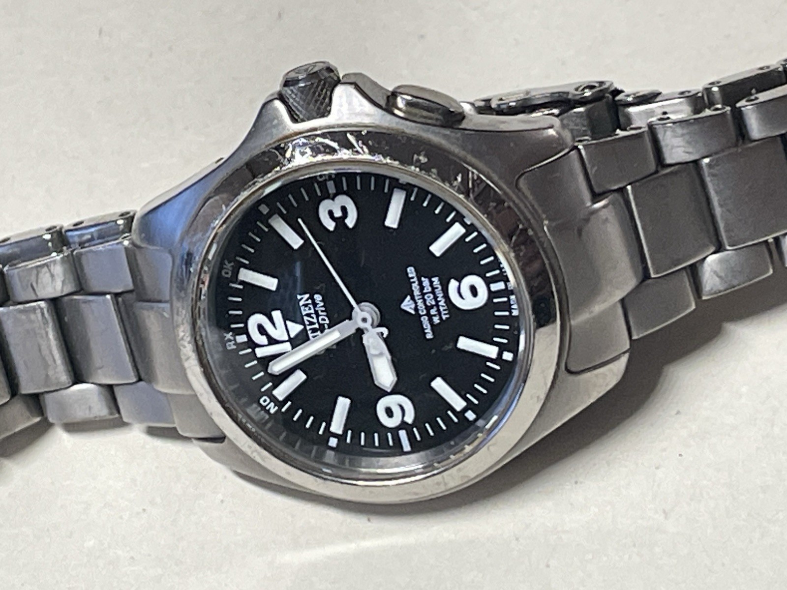 CITIZEN エコドライブ プロマスター チタンH330-T007465 Citizen Promaster H330-t007465 Titanium Eco Drive Solar 35mm