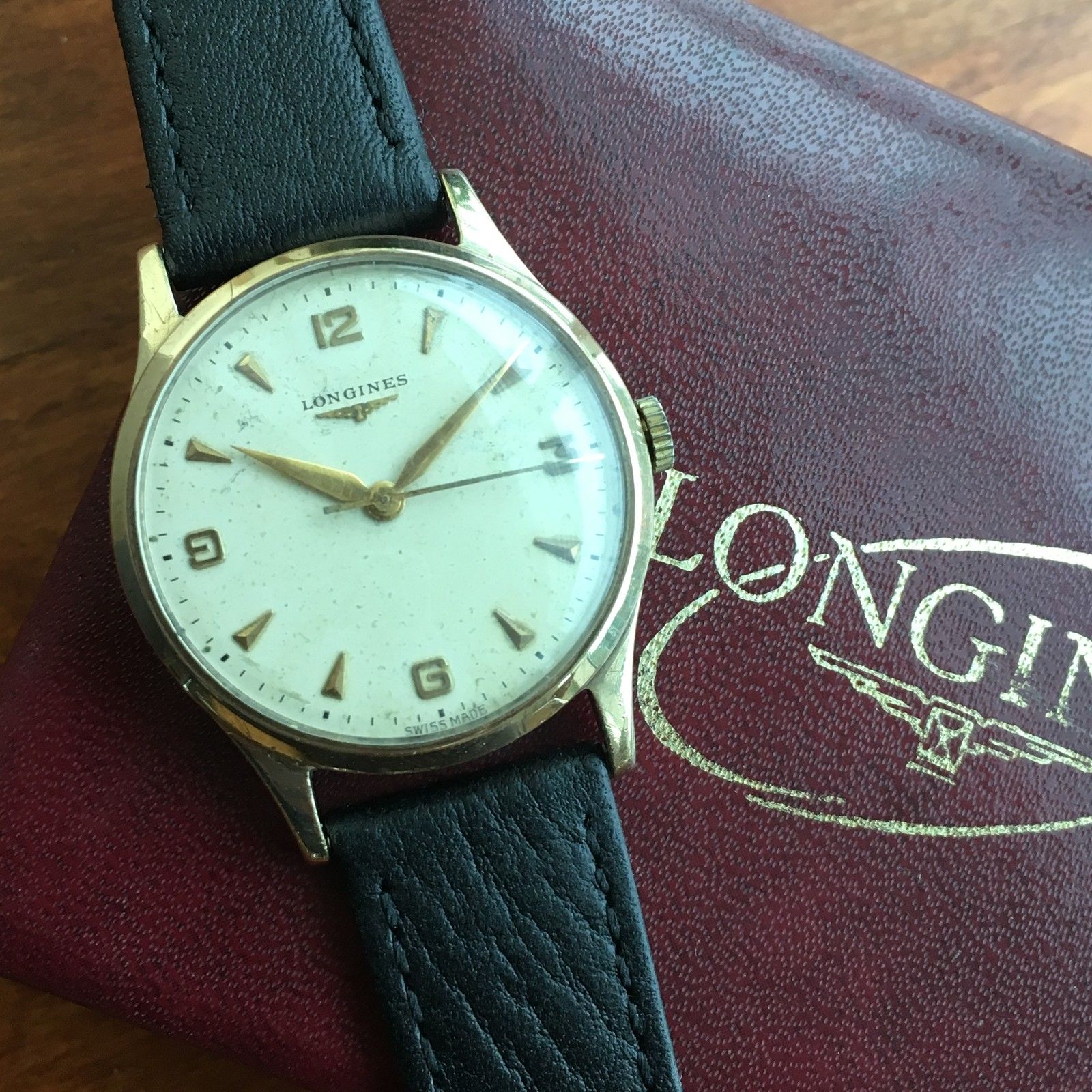 Rare Vintage Longines Watch Mechanical Cal 12.68N Solid Gold