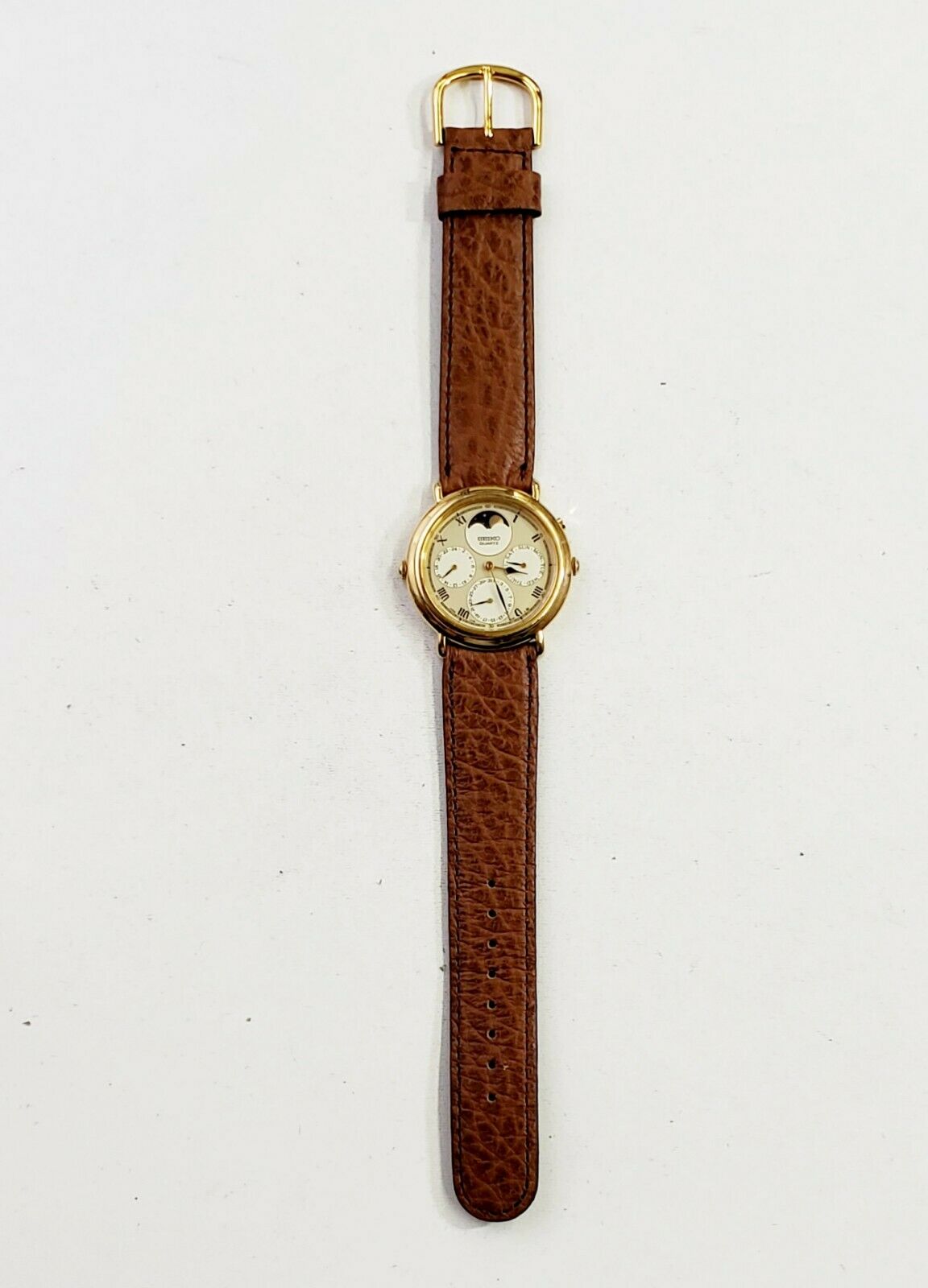 RARE,UNIQUE Men's Vintage 1988's MULTIFUNCTION Watch SEIKO 7F38