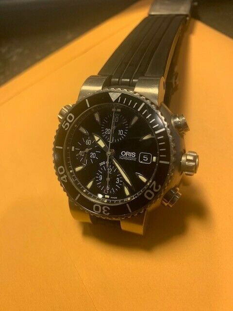 Oris Watch 7542P Cron grafo Autom tico Diver 300M Tit nio