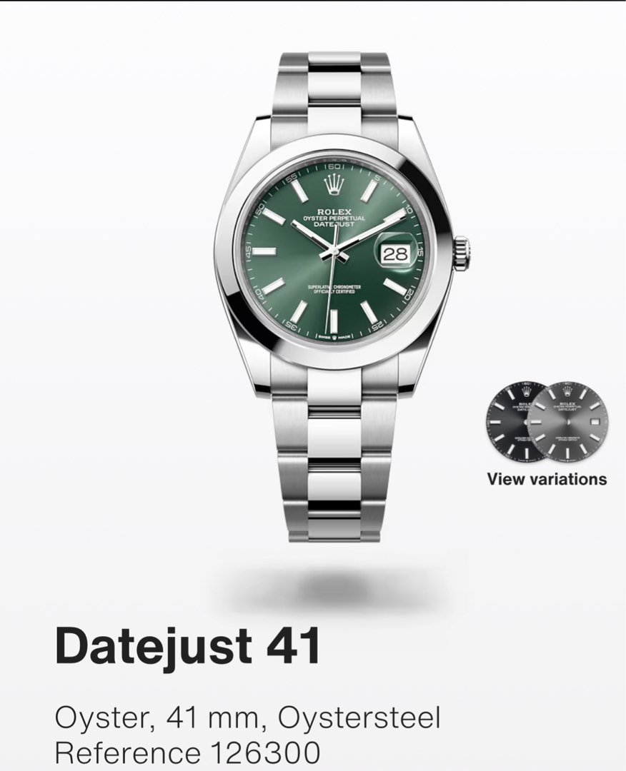 Cheapest Rolex Datejust 126300 mint green WatchCharts Marketplace