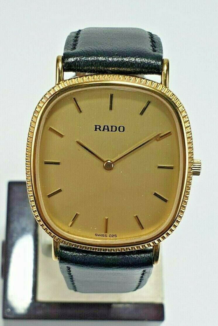 Rado 204.3610.2 Plaque G 10M Quartz Mens 30mm Gold Swiss