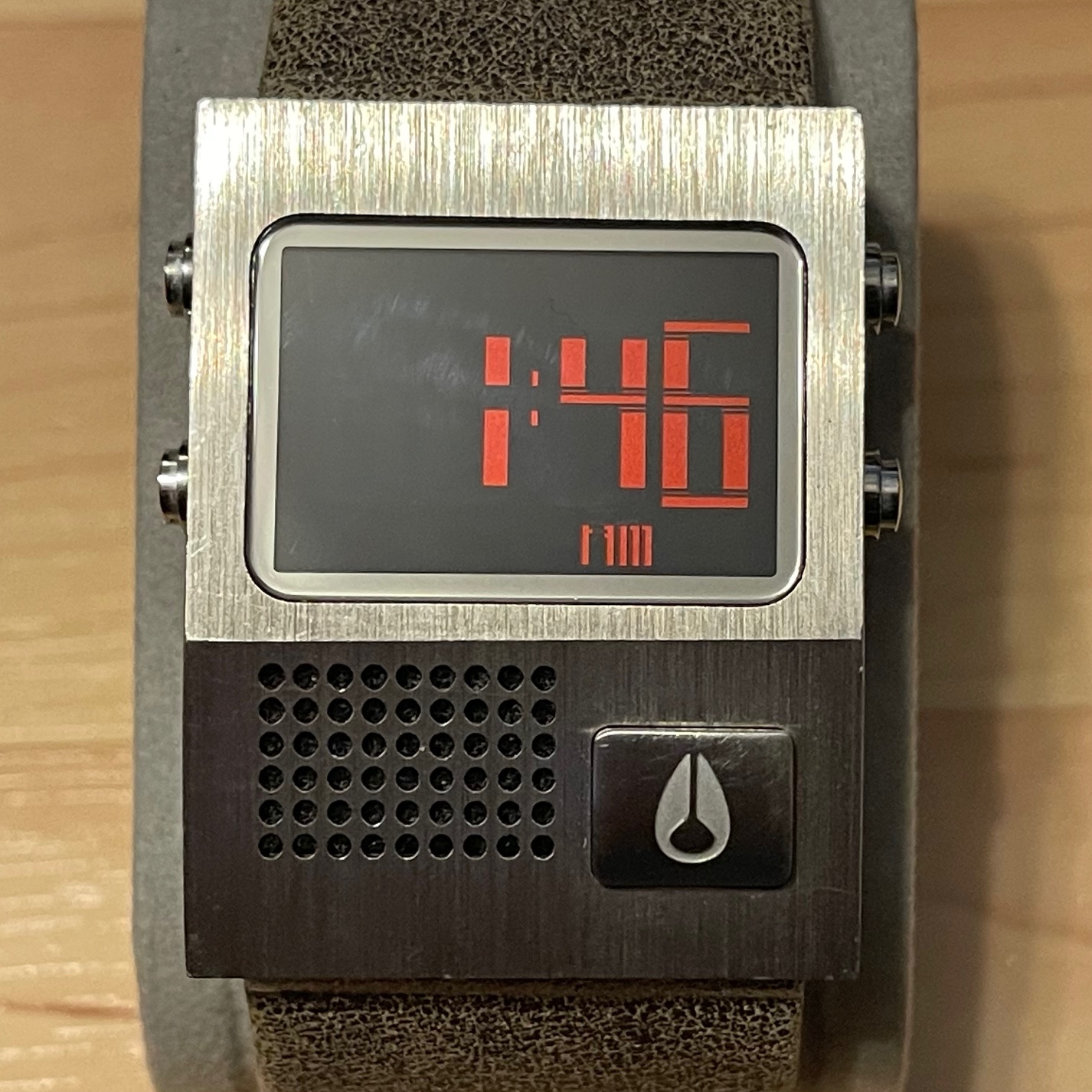 WTS Nixon The Dork Original I m So Cool Talking Digital Men s Watch Leather Band Vintage Rare WatchCharts Marketplace