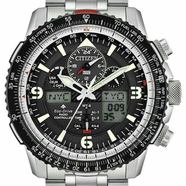 Citizen Eco-Drive Promaster Black Dial Skyhawk Chronograph Watch JY8070 ...