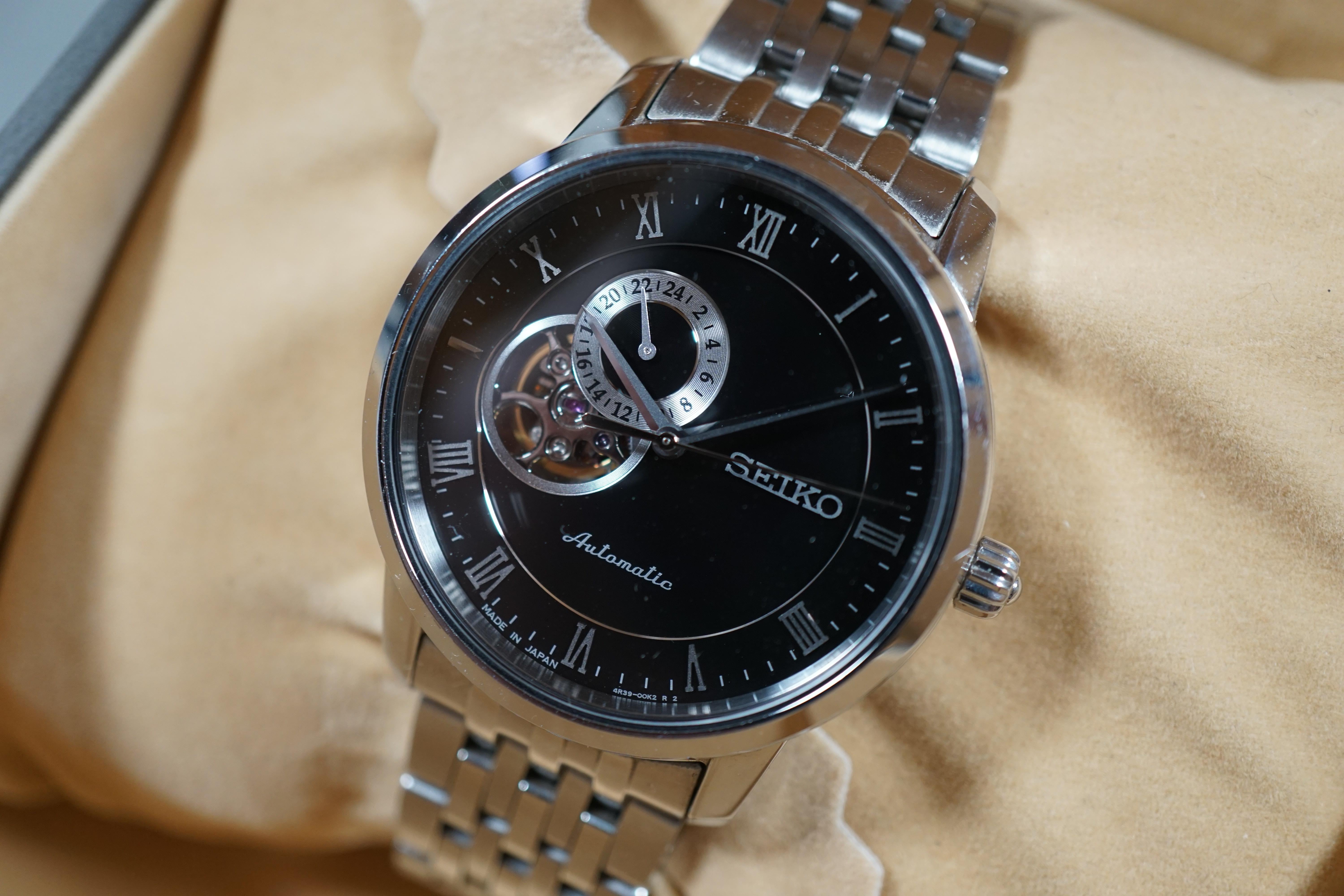 WTS] Seiko Presage SARY063 4R39 Black Dial Open Heart Automatic Watch -  $275 | WatchCharts Marketplace