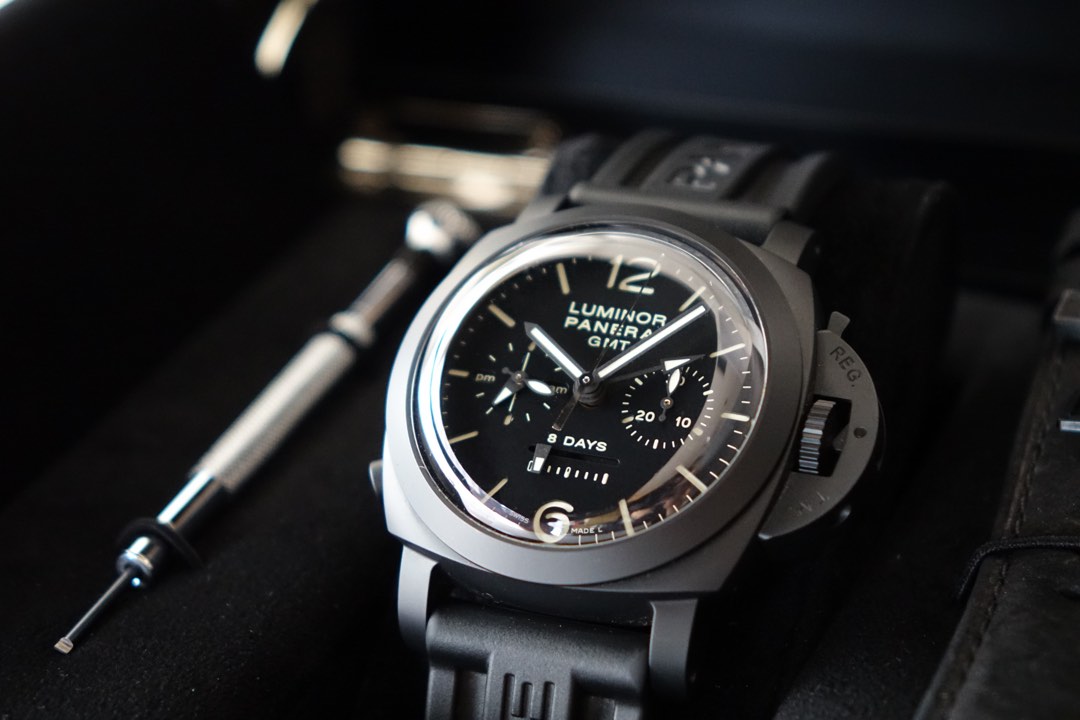 Panerai Luminor Ceramica 1950 8 Days Chrono Monopulsante GMT