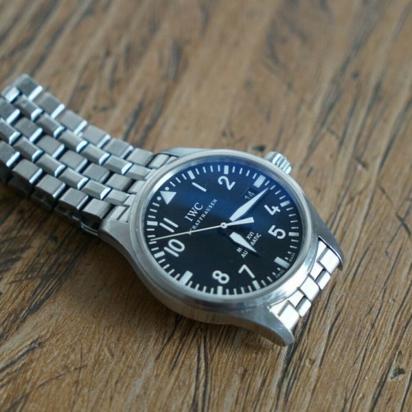 IWC Mark XVI Black Dial w/ Bracelet, Santoni Leather Strap, Box, and Papers WatchCharts