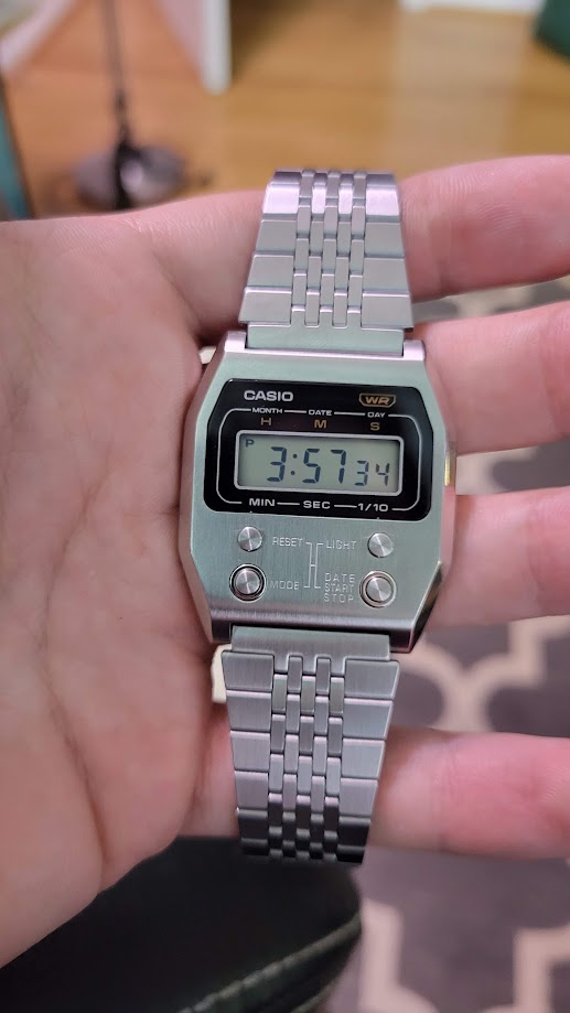 WTS] Casio A1100D-1VT vintage-style full metal digital watch