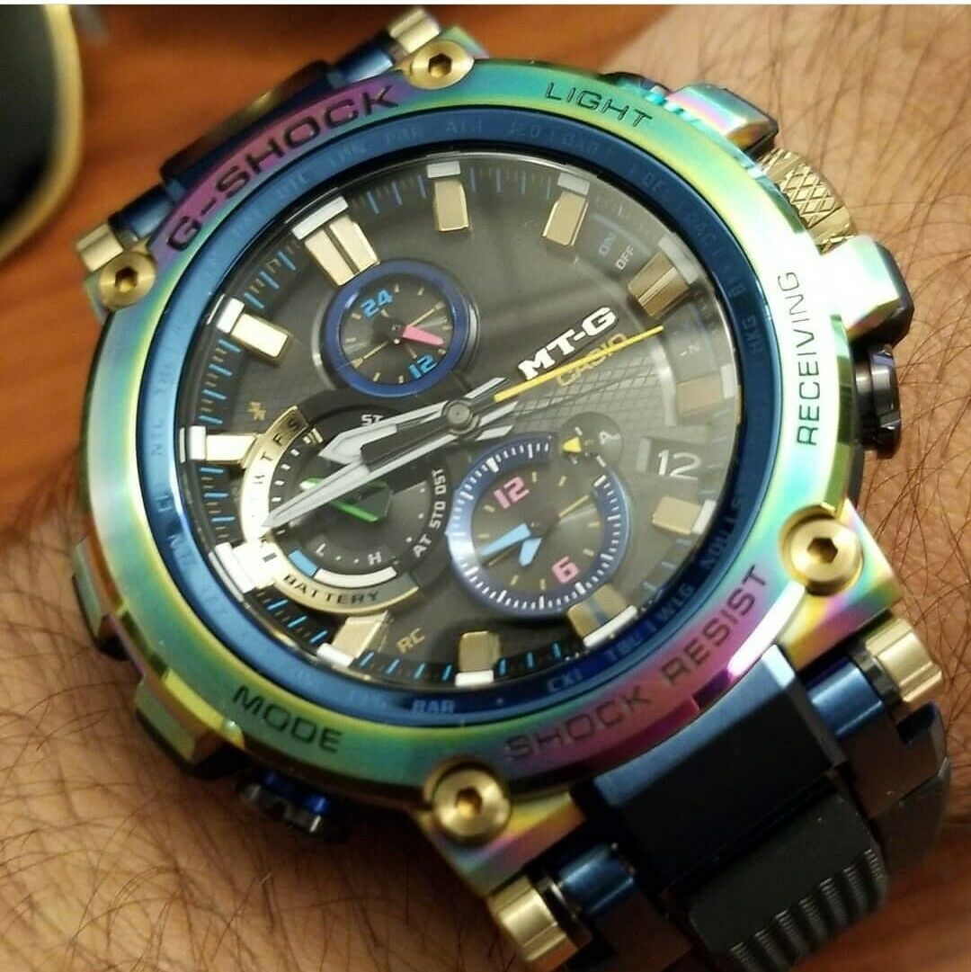 Casio G Shock Mtg B1000rb 2a th Anniversary Limited Edition Mtg Rainbow Men Watchcharts