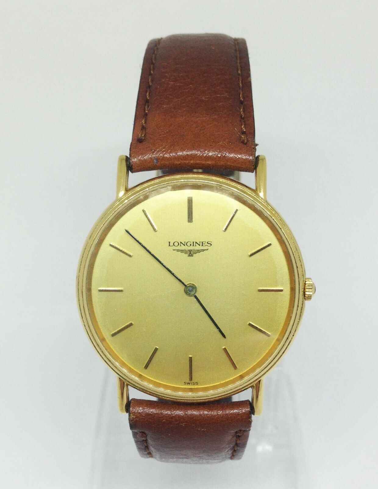 Vintage Men s LONGINES L4.637.2 Quartz Watch. 33mm Case. Gold Dial