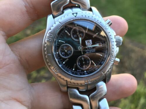 TAG HEUER Link Chronograph CT2111 Automatic Men's Stainless Steel 