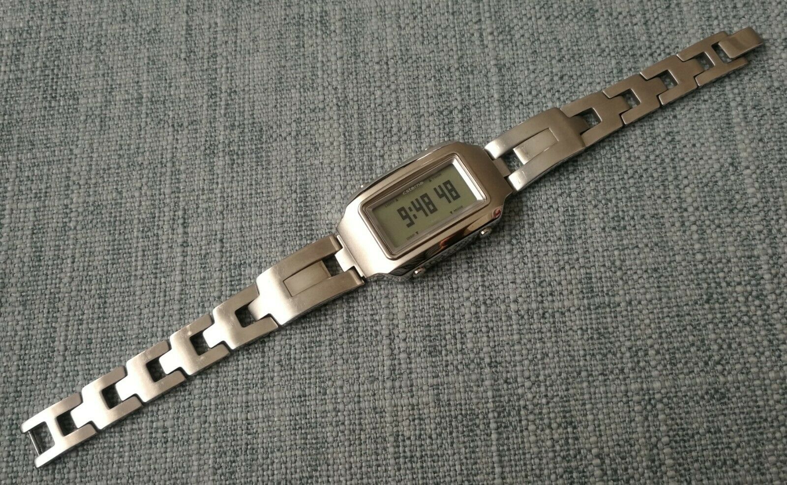 vintage casio csterna csn-022 databank illuminator steel case lcd