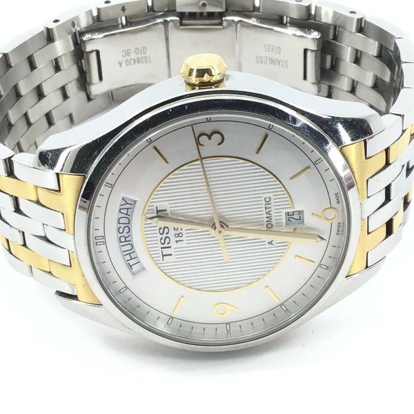 Tissot T Classic T One Automatic Grey Dial Silver Steel Strap Watch For Men - T038.430.11.067.00 main image 1