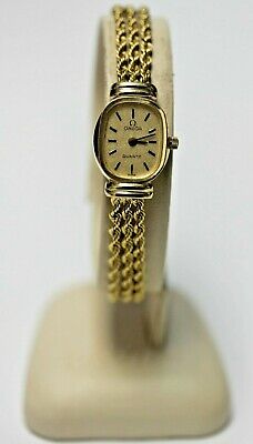 Ladies 14K Yellow Gold Triple Rope Bracelet Quartz OMEGA 1375