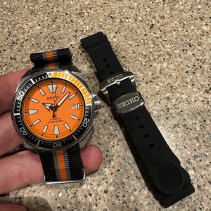 PULSAR by SEIKO VD53-X152 MENS CHRONOGRAPH Watch in Orange Black
