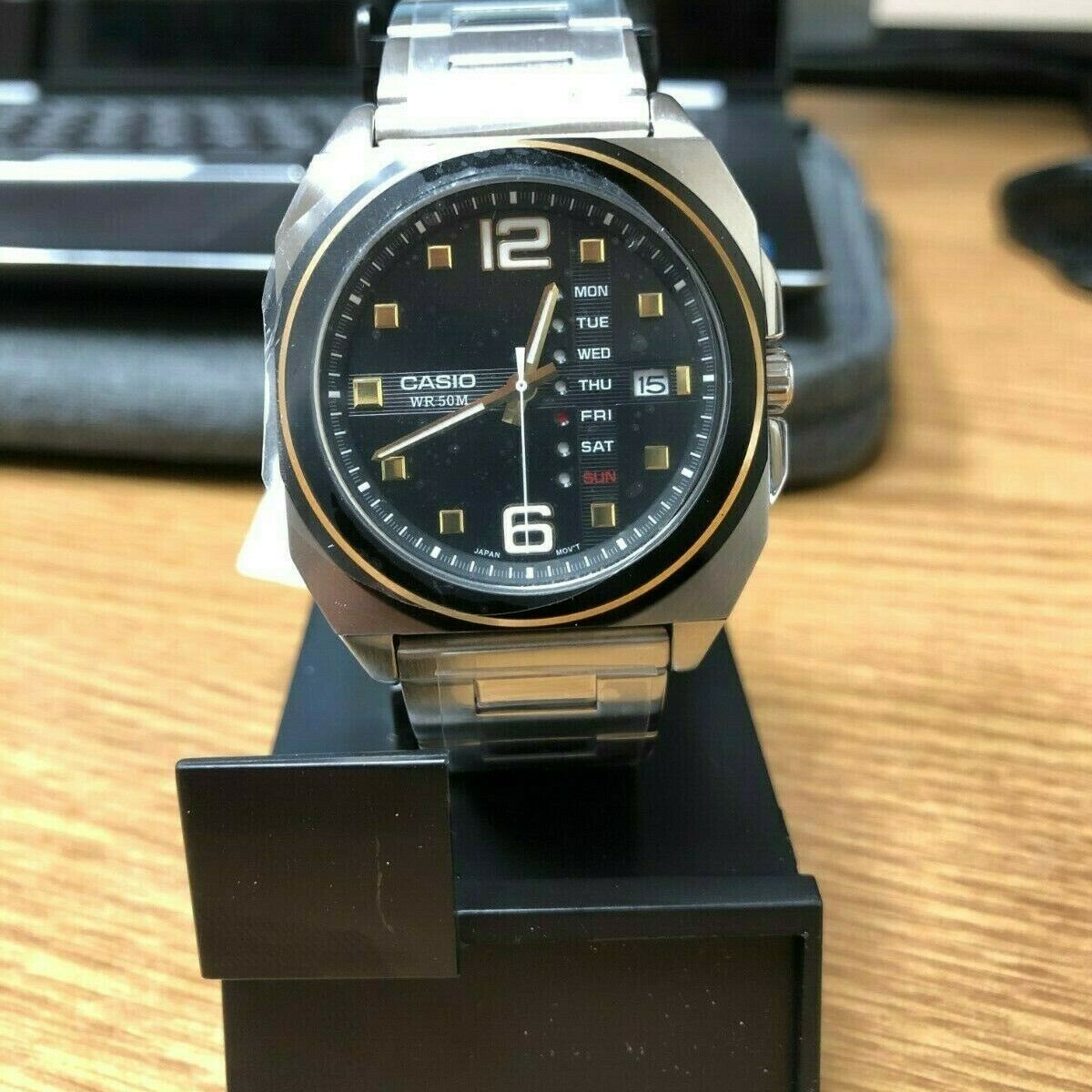 Rare Casio MTF-117BD-1AV Men's Watch Black Dial, Module 5397