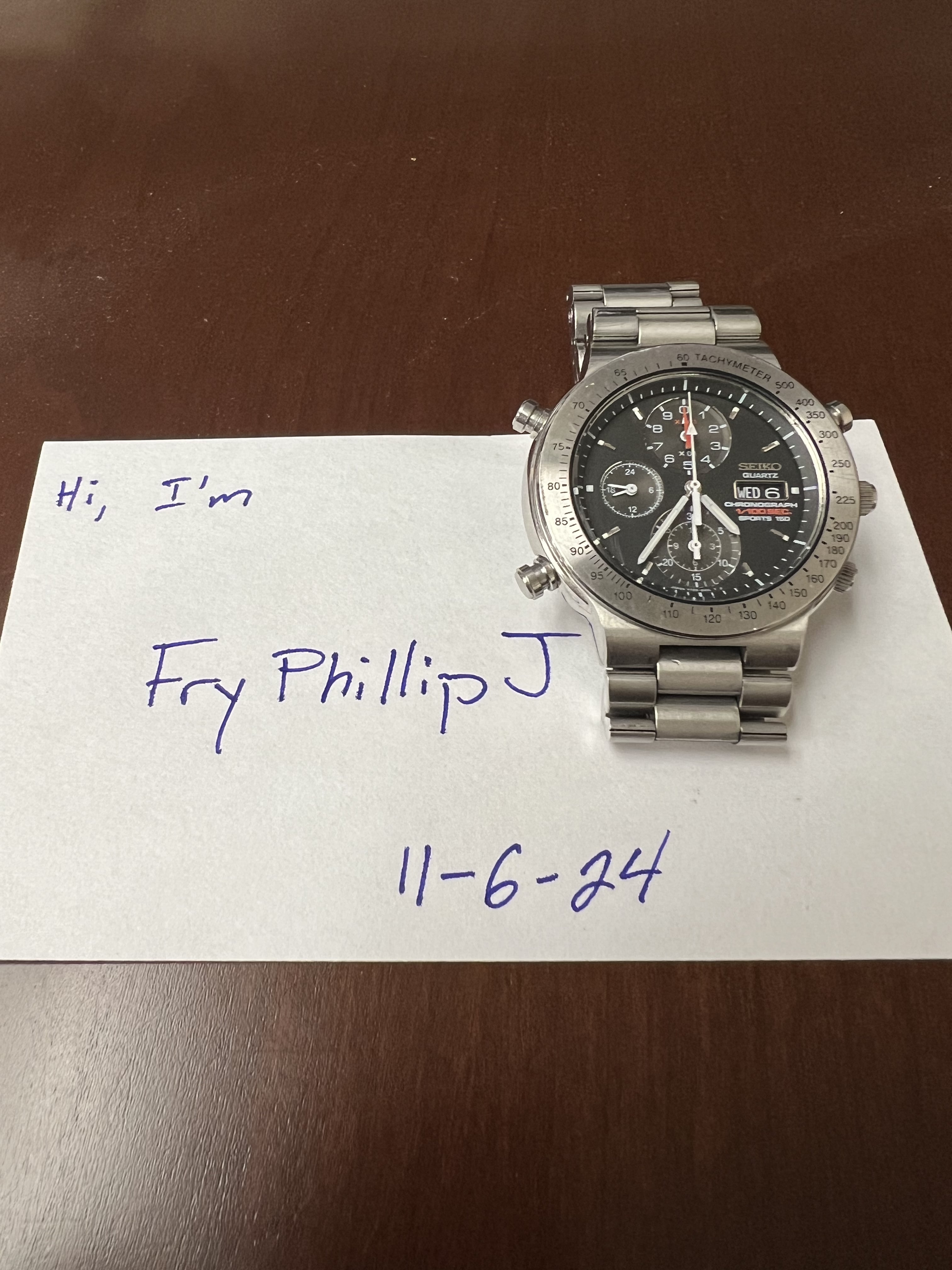 WTT/WTS] Seiko 7T59-6A00 1/100 Second Quartz Chronograph