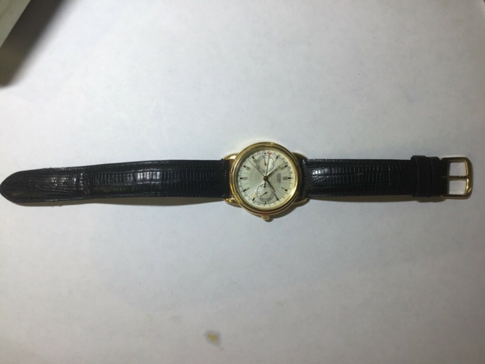 Vintage Citizen Mens Watch 6355 G31191 Gold-tone Day Date Month