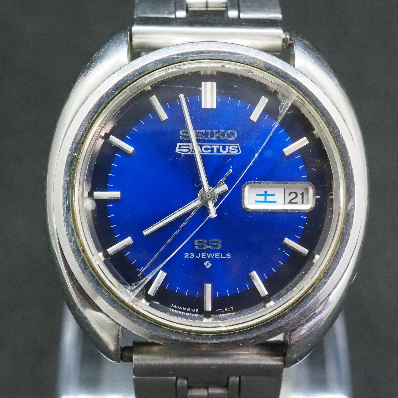 Vintage SEIKO Automatic Watch/ 5 ACTUS 6106-7470 23J SS 1971 works ...