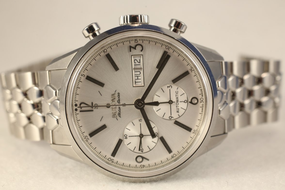 WITHDRAWN Bulova 63C118 Accu Swiss Chronograph Valjoux 7750