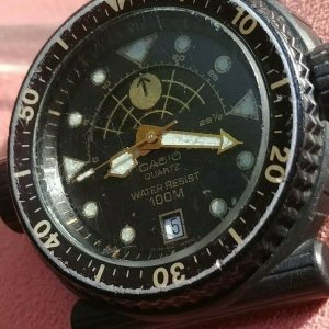 CASIO Moon Phase MW-301 WATER RESIST 100M Watch 80