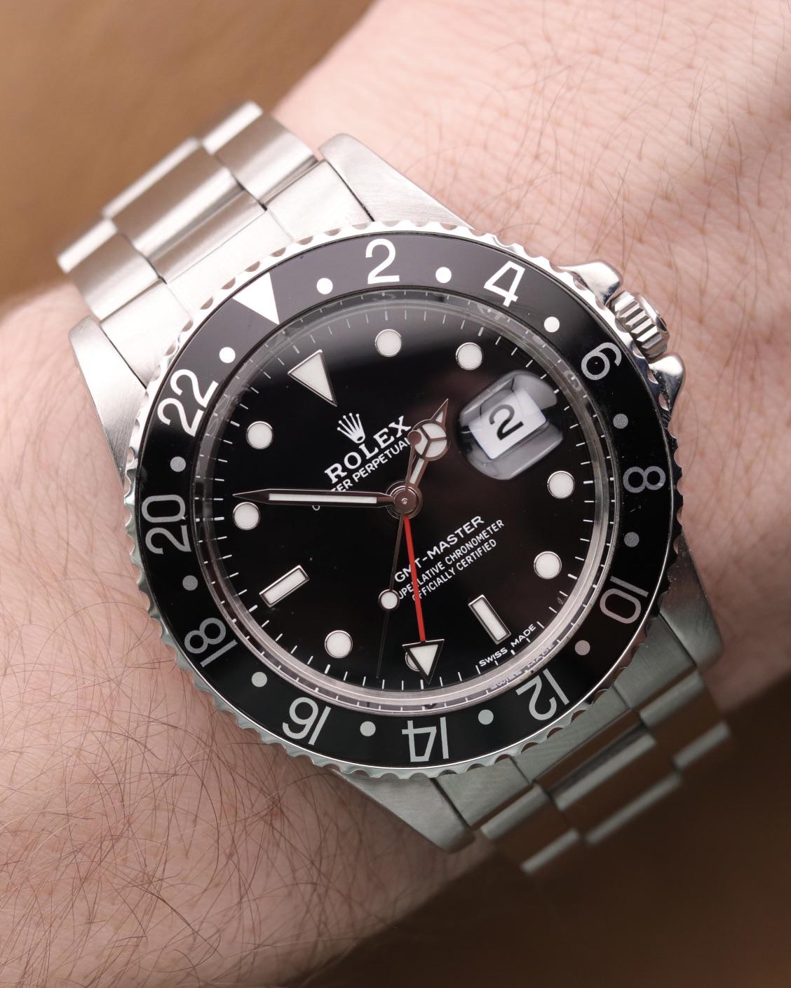 Rolex 16750 black discount bezel