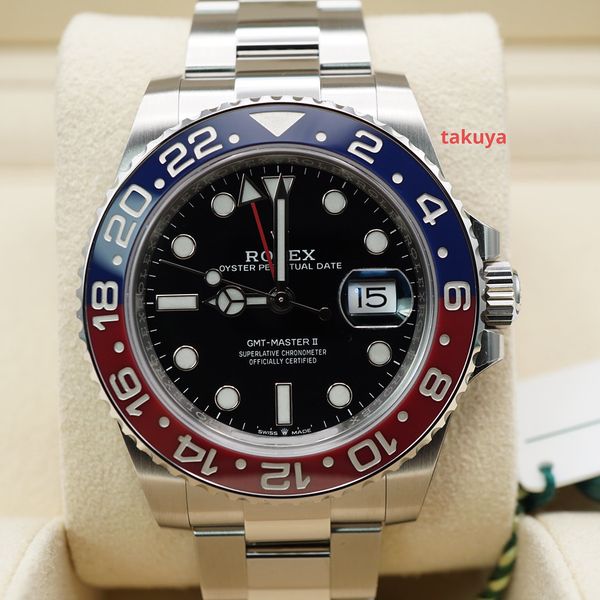 FSOT:BNIB Rolex 126710BLRO PEPSI GMT MASTER II RED BLUE BEZEL OYSTER ...