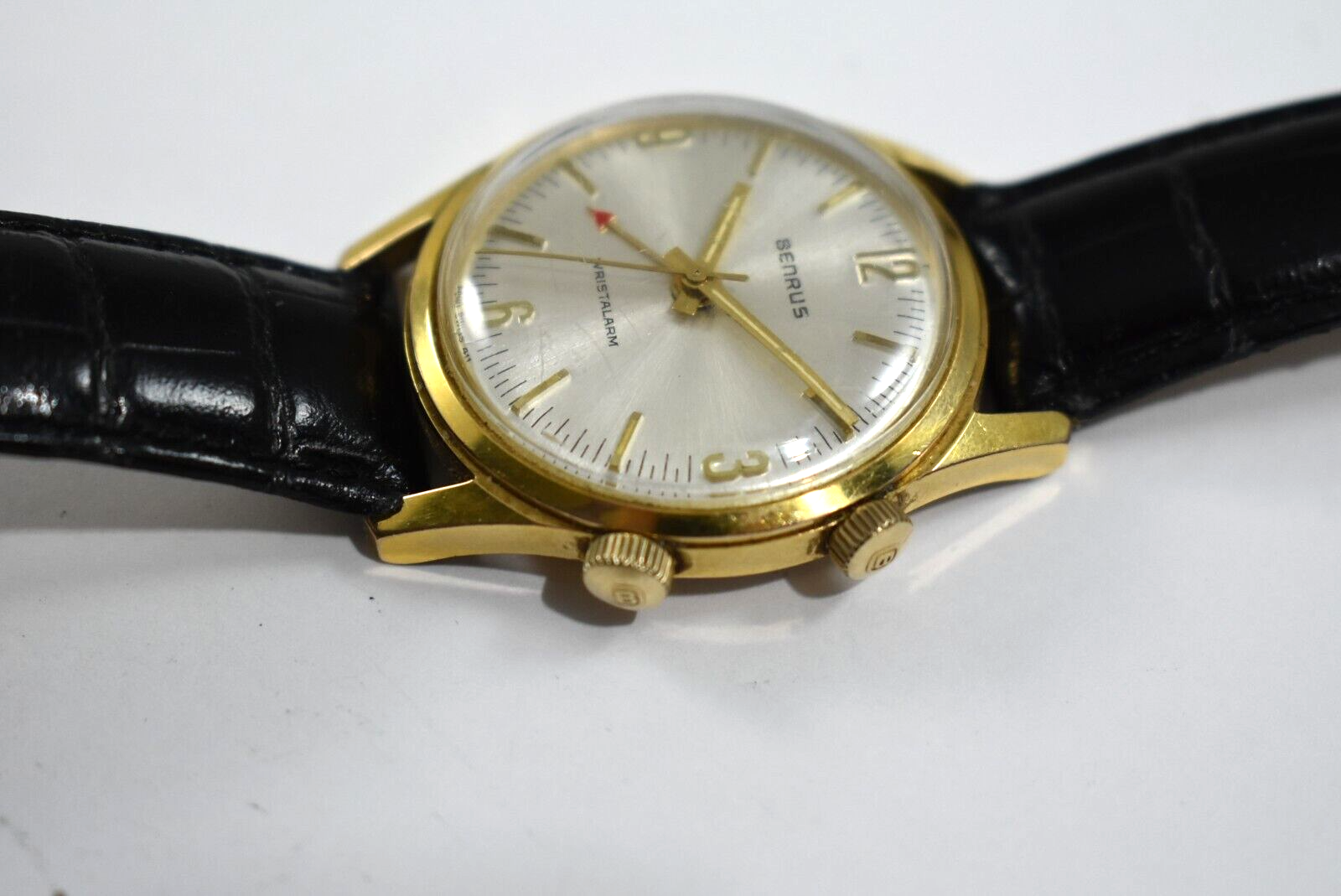 Vintage Benrus Mens Watch 34mm Gold Plated 3021 Expansion Band Manual Wind Vintage 34mm Benrus 3021 3 Star Men main image 2