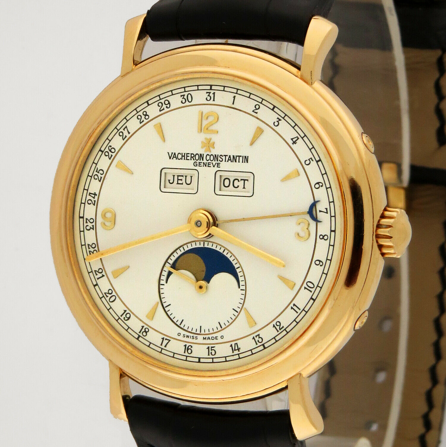 Vacheron Constantin 18K Gold Historiques Triple Calendar Moonphase