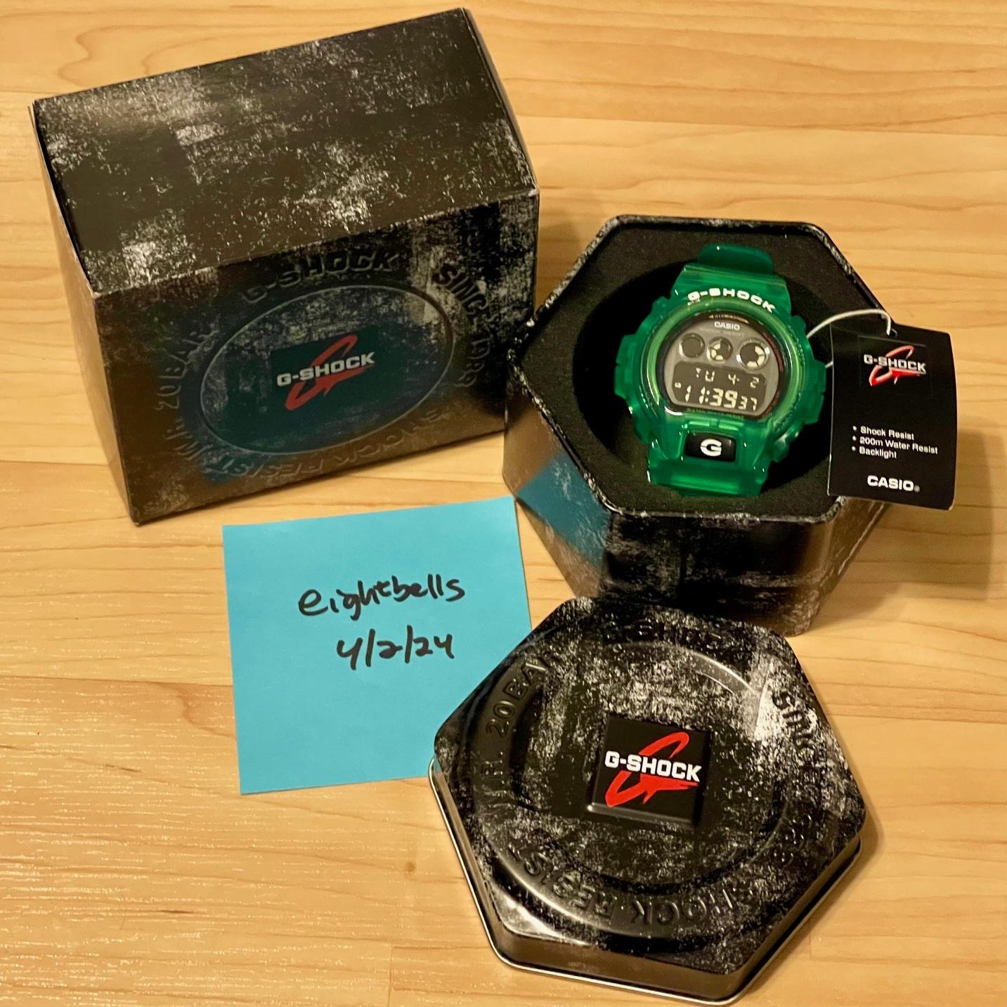 WTS] Casio G-Shock DW-6900JT-3DR Green Jelly Skeleton Negative 