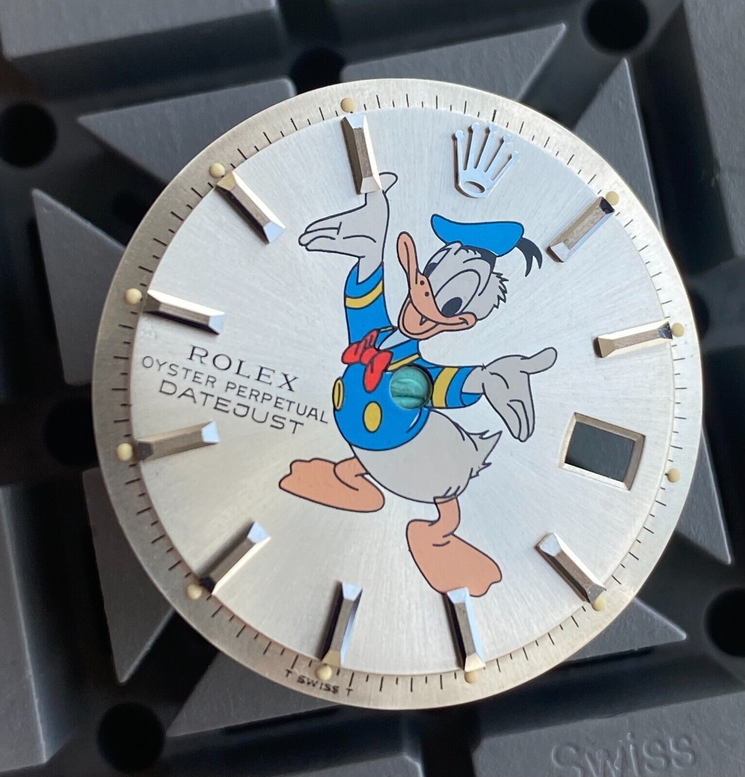 VINTAGE ROLEX 1601 1603 SILVER CUSTOM DONALD DUCK DIAL I 1601