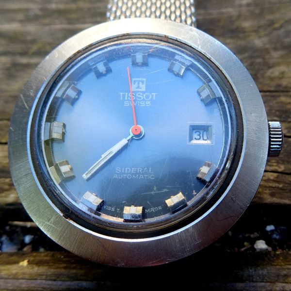 Montre Tissot Sidéral Automatique Cadran Gris - Homme, Métal, Rayures D'usage, Fonctionne