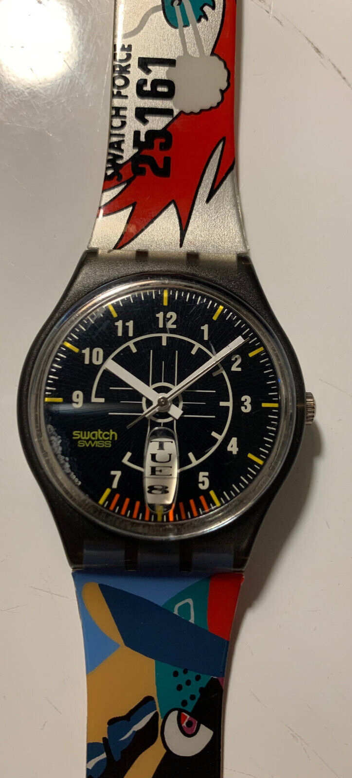 Swatch CHRONO 腕時計 不動品 RETRO 1993 SWATCH FORCE 25161 Swiss-Made Swatch Watch