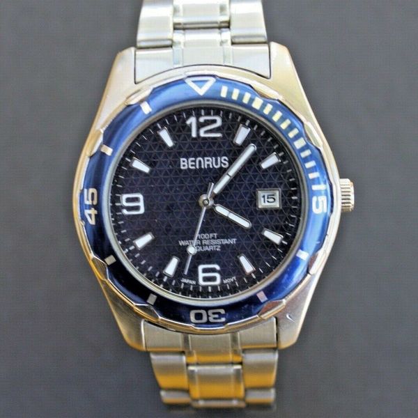 Benrus M.Z. BERGER 100Ft Water Resistant Quartz Men's Watch WatchCharts