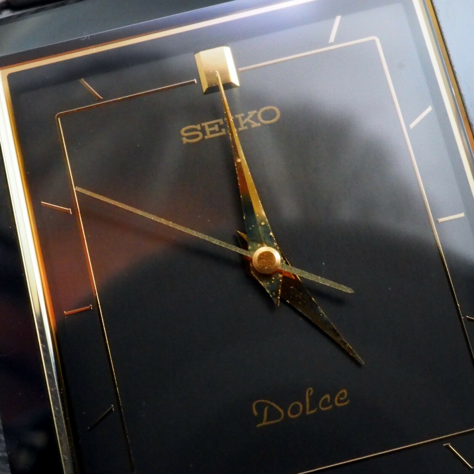 SEIKO DOLCE QUARTZ 25mm Rectangle Black Dial Ref.9531-5070