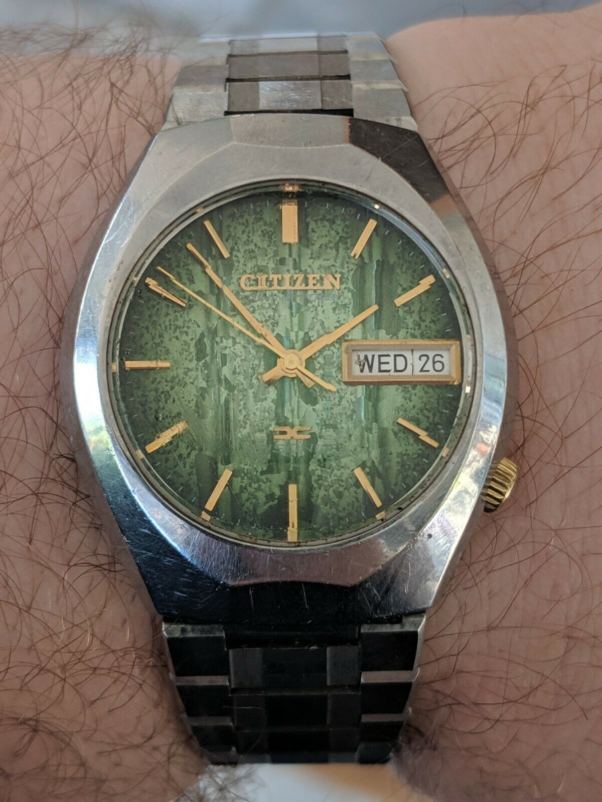 Vintage '74 Citizen HiSonic 3701 Tuning Fork Watch, Works, Orig