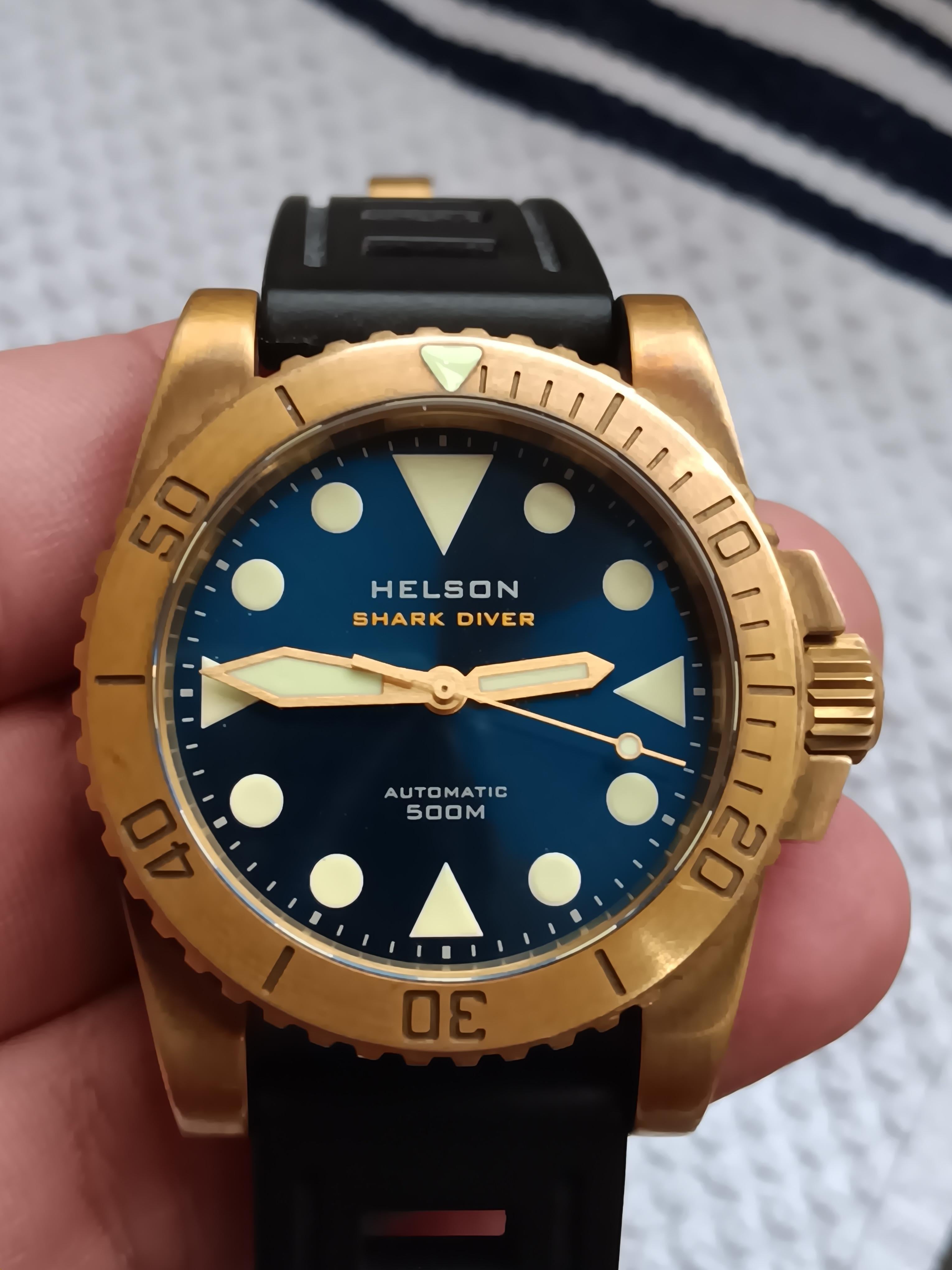 Helson shark diver shop brass