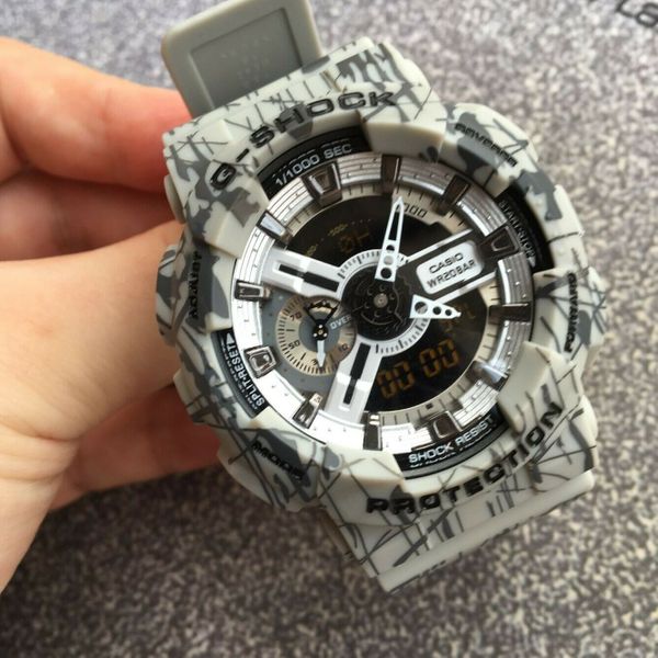 Casio G-Shock GA-110SL-8A Ana-Digi Quartz Watch Gray Resin Band LED light | WatchCharts